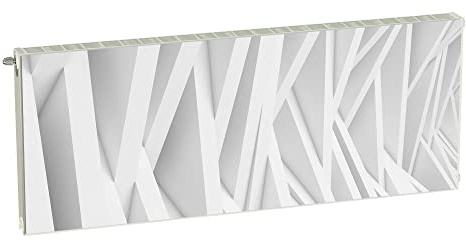 Magnet Heizkörperverkleidung Heizkörperabdeckung Weiss Abstrakt 160x60 cm Heizung Abdeckung Verkleidung Magnetische Abdeckmatte Kühlschrank aus Einem Flexiblen Magneten Digitaler Aufdruck