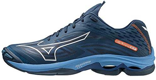 Mizuno Wave Lightning Z7, Scarpe da Pallamano Unisex Adulto, DarkDenim/White/BlueJasper, 44.5 EU, Bluejasper Bianco Scuro, 44.5 EU