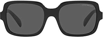 Emporio Armani Herren Brille, Shiny Black/Dark Grey, 55