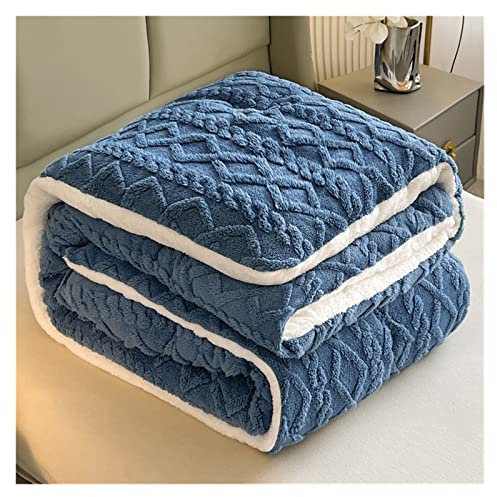 ASDFGHT Couette Tres Chaude Couette Hiver Motif Chaud Toute La Saison Épaissi Taffeta Côté A, Cachemire Côté B, Moelleux et Élastique, Facile À Entretenir Duvet