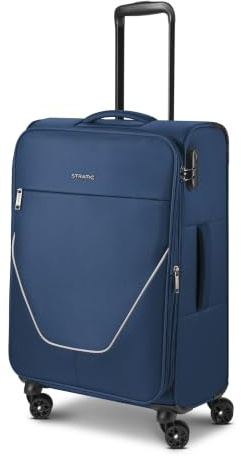 Stratic Check-in Koffer für Damen und Herren | mittelgroßer Trolley 42 x 26 x 65 cm aus hochwertigem, flexiblem Polyester Material | Erweiterbar & Teleskopgriff| taska Serie