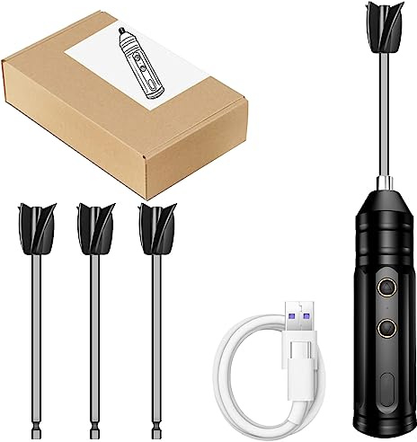HOMURY Epoxidharz Mixer Batterie Angetrieben Epoxidharzrührer USB Wiederaufladbarer Harzmischer Elektrisch, Handheld Elektrischer Mixer mit 4 wiederverwendbaren Rührpaddeln für Harz, Silikonmischung