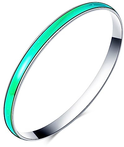 MicVivien Aleación Pulsera de Temperatura Cambio de Color, Pulsera Estado de Ánimo, Joyas Regalos para Mujer Niña