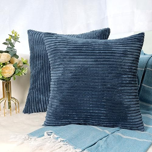 CALIYO Kissenhülle Kord Uni 2er Set, Kissenbezug 50x50 Kissenbezüge für Zierkissen Dekokissen Sofakissen Couchkissen in vielen Farben.