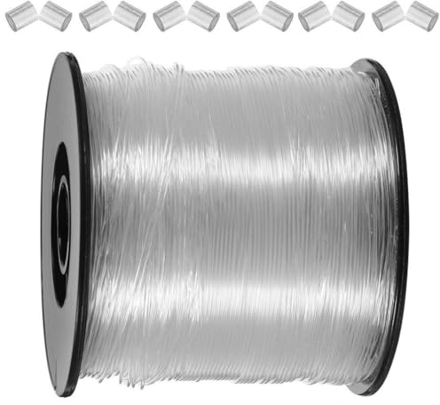 Gadpiparty 1set Filo Di Pesca Trasparente Nylon Di Filo Invisibile Per Appendere Decorazioni Con Anelli Resistente e Versatile Per Cornici e Ornamenti Domestici