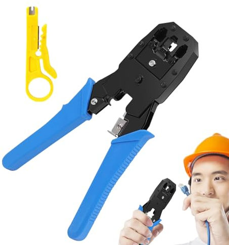 Kit d'outils de sertissage, pince à dénuder pour câble Ethernet | Outils de coupe manuels multi-usages, pince à dénuder, téléphone, réseau, RJ11/Rj12/RJ45, câbles Ethernet