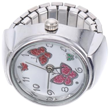 VALICLUD 2stücke Finger Watch Mit Schmetterlingsdesign Elegante Damen Uhr Für Finger Mit Hochwertiger Verarbeitung Und Einzigartigem Antik-Look Für Stilvolle Akzente Und Besondere