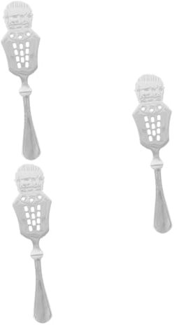 Gatuida 3pcs Stainless Steel Absinthe Spoon Dripper Handheld Slotted Absinthe Accessory