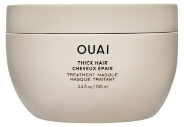 OUAI Dicke Haarmaske – Behandlungsmaske mit Mandelöl, Olivenöl und hydrolysiertem Keratin zur Wiederherstellung geschädigter Haare – Phthalat- und Parabenfreie Maske (100 ml)