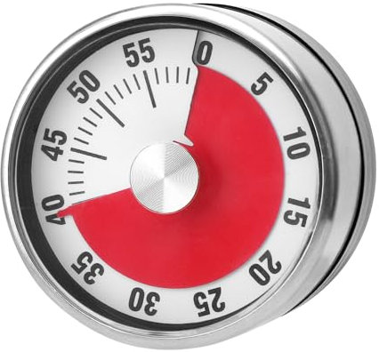 Magnetic Mechanical Kitchen Timer, 60-Minute Countdown Timer Visual Timer for Kids, Pomodoro Timer for Kids, Teachers and Adults, Egg Timers Tool Timers for Cooking Baking Steaming Barbecue