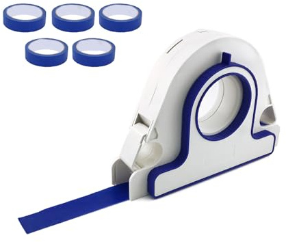 YUEHISY Applicateur de Ruban Adhésif pour Peintres, Distributeur Portable avec un Coupeur de sécurité à Main, 5 Rouleau de Pain de Peintre de Largeur de 25 Mm de Largeur