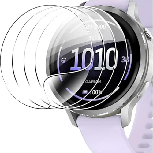 TMahhbid [5 st] Hydrogelfilm skärmskydd för Gar-min Venu 4 45 mm, flexibelt transparent skärmskydd HD TPU [beröringskänslighet] [inga bubblor]