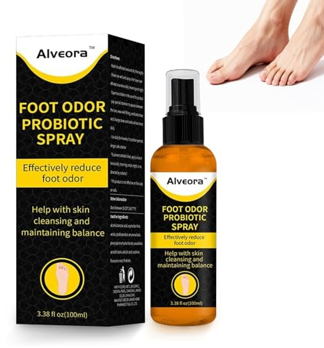 Foot Spray Antifungal,Odor Probiotic,Athletes Foot Treatment Spray,Shoe spray Deodorizer,Fast-Acting Relief for Foot Odor,Itch,cracking & Peeling,(3.38fl oz)