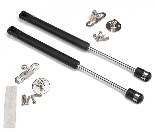 Amortiguadores De Gas Capó 2 Piezas Varilla Tracción Resorte Gas Para Gabinete Coche Remolque Camper Van Rv Camión Camper Van Capó Delantero Resorte Gas(2pcs-black)