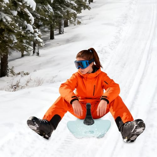 Bob Trineo para niños y adultos Zipfelbob capacidad de carga 100 kg Trineo infantil con asa y cuerda de tracción para nieve, arena, hierba (azul)