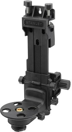 STANLEY 1-77-172 Support De Fixation Murale - Robuste Pour Niveaux Lasers Rotatifs Et Niveaux Laser Croix Et Multilignes - Filetage 5/8 - Ambase Murale Hauteur Grande Capacité