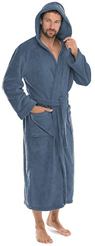 CelinaTex Florida Bademantel Damen Morgenmantel Herren Coral Fleece Saunamantel Microfaser Kapuze Unisex