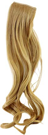 WIG ME UP - Breite Extension mit 2 Clips Strähne Haarverlängerung Haarteil Highlight wellig 45cm / 18inch Blond YZF-P2C18-86