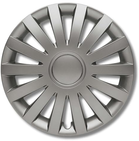 Albrecht 17 pollici copricerchi grigio per cerchioni in acciaio - Copriruote in plastica di alta qualità - Copriruote durevoli in confezione originale Albrecht - Made in EU