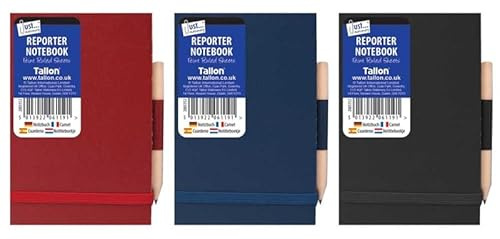 2 x Polizei Stil Mini Reporter Notizbuch mit Bleistift und Gummiband