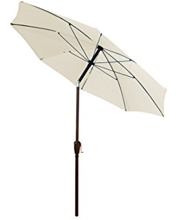 Dehner Sonnenschirm Kos, Ø 220 cm, Aluminium/Polyester, beige