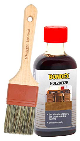 Bondex Holzbeize inkl. Beizpinsel 250ml (teak gelblich)