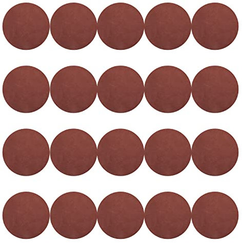 Utoolmart 3 pulgadas Flocado Papel de lija de óxido de aluminio abrasivo 1000 grano gancho y lazo lijadora disco hoja de disco para Furturiture pulido de madera 25 piezas