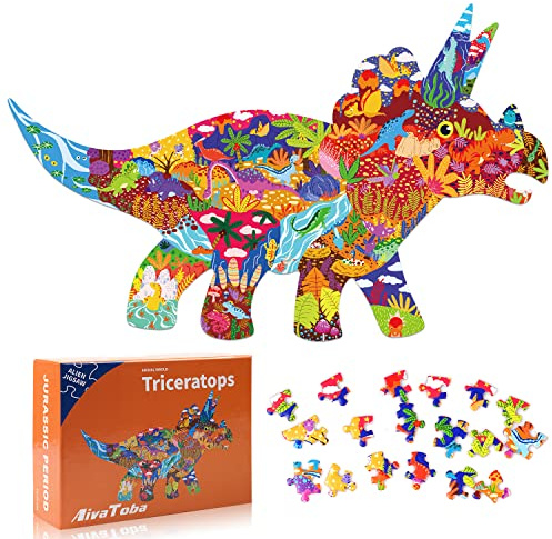 Puzzle Bambini Animali, 150 Pezzi Dinosauro Puzzle Jigsaw 3 4 5 6 7 8 9 Anni, Giochi Bambini Puzzle, Animal Dinosauri Puzzle Bimbi, Ragazza Ragazzo Regalo Puzzle