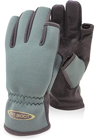 Abode Dirt Boot Anti-Slip, Neoprene, Super-Grip, Part Fingerless, Fishing Gloves