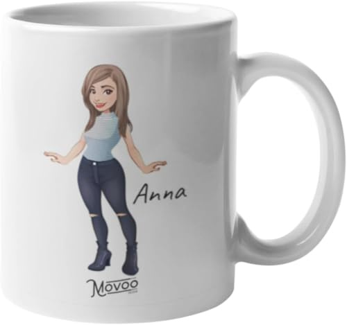 Movoo Design Tazza in Ceramica Tazza/Mug Lavabile Personalizzata con Nome - Crea il tuo Avatar