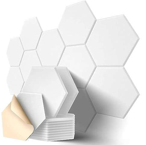 Isolation Phonique Mur Optimisé pour Le Son Facile à Installer Plaque Acoustique Résistant à L'Usure Et Résistant Aux Plis Isolant Acoustique pour Les Jeux,Le Bureau à Domicile,Le Studio 12 Pièces