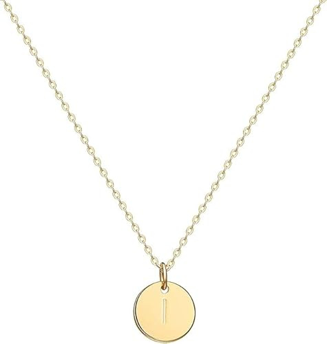 Jenosy Personalisierte Goldkette Mit Buchstaben - Zarte Hypoallergene 18K Vergoldete Kette - Modeschmuck für Frauen und Mädchen
