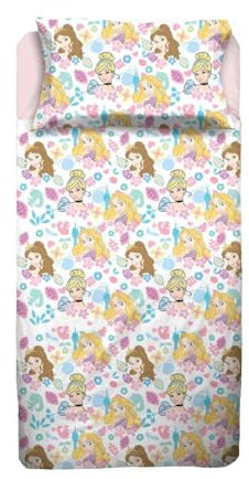 Disney - Juego de sábanas de Franela de algodón Puro para Cama Individual, sábana encimera + Bajera Ajustable + Funda de Almohada