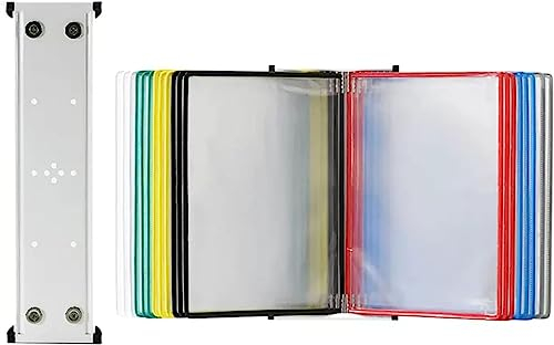 Hängende Wandakten, an der Wand montierter Klappbuch-Organizer, 20 Fächer for Poster, Aktenhalter, A4-Ordner mit Magnetfuß, Dokumentenhalter, geeignet for Büro/Werkstatt/Ausstellungshalle/Hotelrezepti