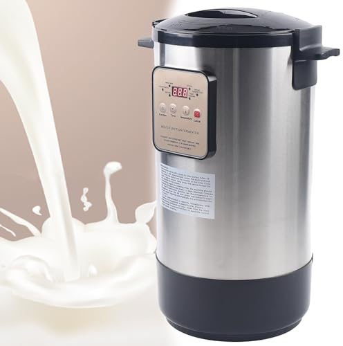 Quixnova Yogurtera - Máquina Comercial de Yogur de Acero Inoxidable, máquina de fermentación automática de Gran Capacidad de 12L/18L, Tiempo y Temperatura Ajustables,12L