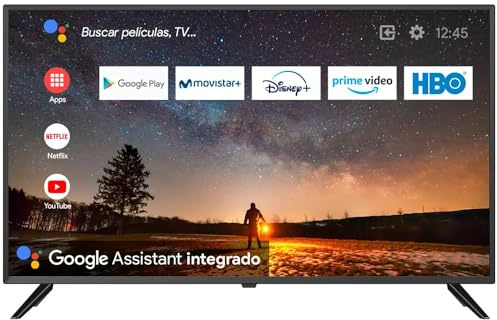Infiniton TV LED 40 Pulgadas INTV-40MA1300 HD - Android TV Oficial - Smart TV - DVB-T2 & DVB-S2 - WiFi - USB Grabador (40 Pulgadas)