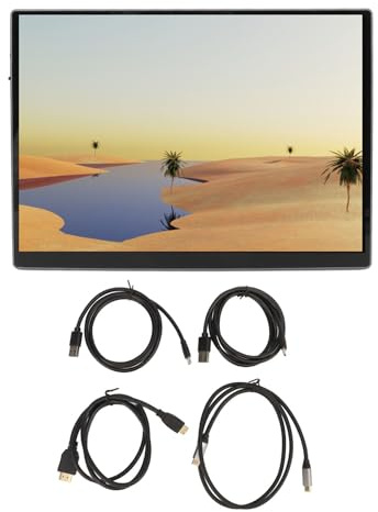 Xiuganpo 10.5 Inch IPS Touch Screen Portable Monitor, sRGB Wide Color 16:9 External Display for Laptop PC Gaming Travel