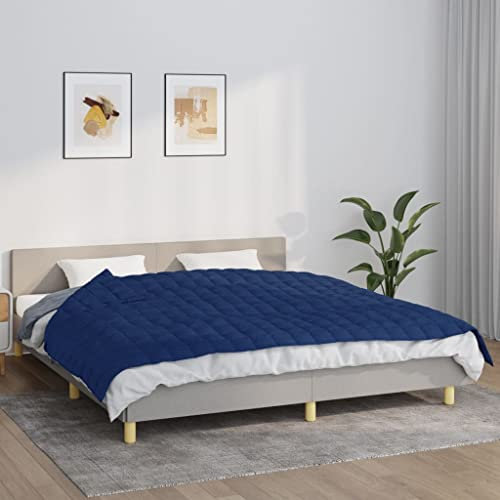 Sufrk Manta ponderada azul 155 x 220 cm 11 kg Tejido-Classic Manta ponderada - Manta antiestrés - Manta pesada para un sueño profundo y un mejor descanso - Manta de algodón ponderada 100% - Weight