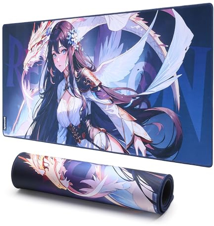 Redragon P046-L Anime Mauspad 89x40cm 5mm Dunkelblau | glatte Spandex Oberfläche rutschfeste Gummibasis spritzwassergeschützt langlebig dunkelblau