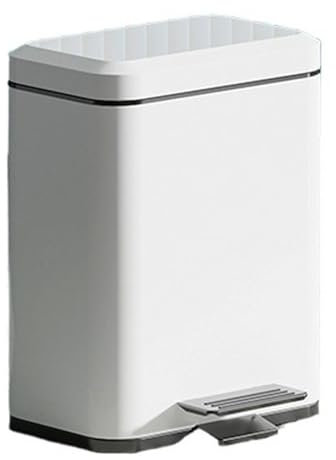 cubo basura Bote de basura de cocina de cierre suave con tapa, bote de basura con escalón de acero inoxidable, bote de basura con pedal antihuellas con cubo interior extraíble for oficina en casa Cont