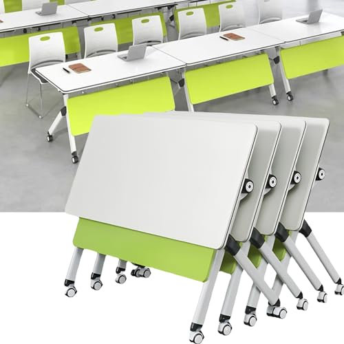 Moderner klappbarer Konferenzraumtisch-Set, 4 Stück, mobiler Trainingsseminartisch mit Lenkrollen, rollender Besprechungstisch für Büro (53,1 x 21,6 x ...)