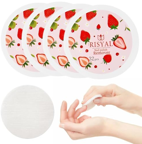 WUSJCOF 4 pcs Nagellackentferner-Tuch, verpackt, nicht beschädigende echte Nagellackentferner-Pads, Nagellackentferner-Tuch