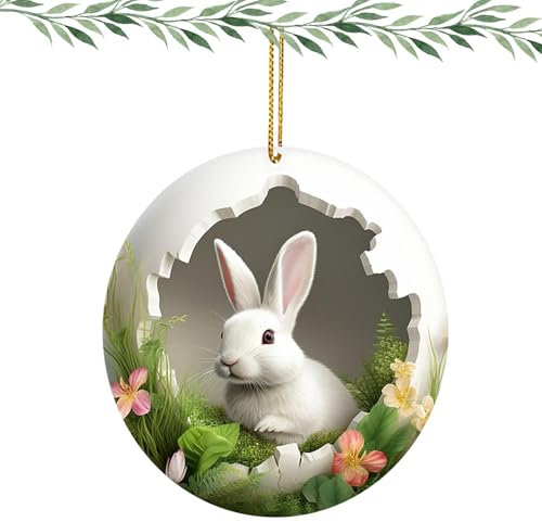 Decorazioni Pasqua da Appendere, Ciondoli Decorativi Pasqua, 2D Decorazione Pasqua, Decorazioni Pasquali Coniglio, Perfetto per La Decorazione Domestica di Pasqua/A