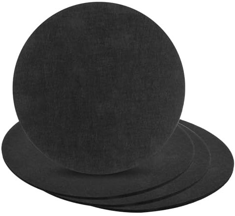 4er Set Filzuntersetzer - Tischschoner aus robustem Filz - Unterlage für Töpfe, Gläser, filzuntersetzer rund,chüsseln und Vasen - Schutzmatte für Möbel und Tische, Durchmesser 20 cm, Anthrazit