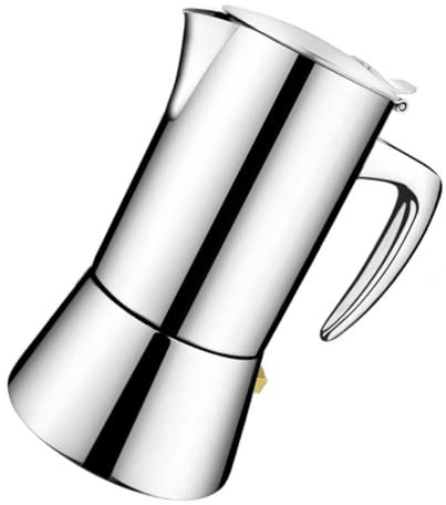 Alipis Steel Espresso Maker Pot Coffee Maker for Induction Hob Heat Resistant Handle