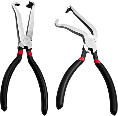 2pcs Electrical Disconnect Pliers Dismantling Car Wiring Cutting Lines Automotive Tools, Oil Pipes Separating Pliers Motorcycle Automotive Repair Tools，1*Black60°+1*Black Straight