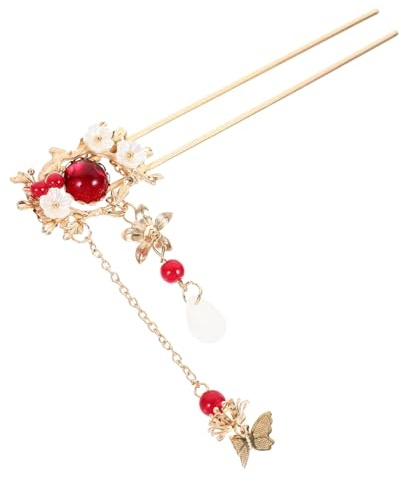 ERINGOGO Antike Haarnadel aus Feinem Kupfer Vintage Haarstab für Damen und Mädchen Chinesischer Stil Kopfschmuck für Hanfu Haarschmuck für Hochzeiten und Festlichkeiten