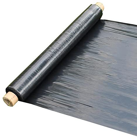 Trädgårdsplastkompost,Mulch trädgårdsfilm,10kg 1,4S Ogräsrensning Svart Mulchfilm Förtjockning Anti-aging Hållbar Dragresistent Återfuktande Jordbruksplantering Mulchfilm(10kg 1m Wide X580m Long)