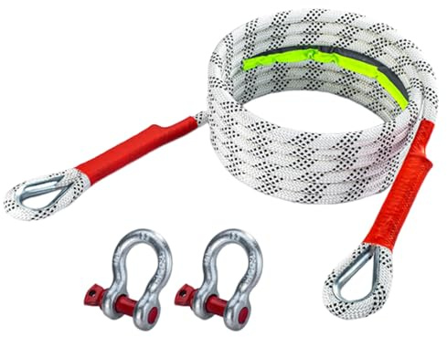 Cuerda de arrastre cinética de restauración - Cinta de sujeción duradera para tirar de vehículos todoterreno, cuerda de arrastre elástica | Cuerda de remolque grande estiramiento de la correa