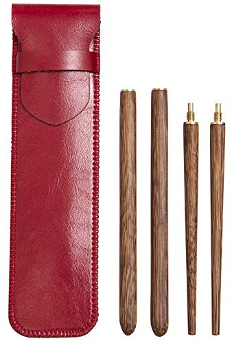YHEIANJ Set di Bacchette Giapponesi riutilizzabili in Legno, Regalo, Bacchette da Viaggio con Custodia, Bacchette Cinesi Coreane Portatili riutilizzabili，Red